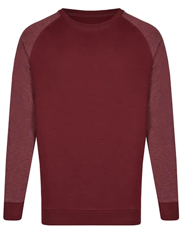 my mate - Men´s Crew Neck Sweat - Burgundy/Heather Burgundy