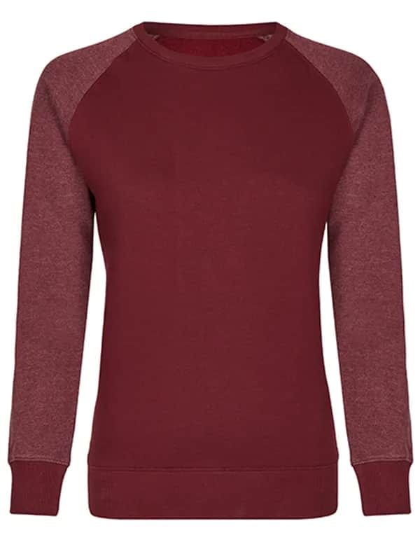 my mate - Ladies´ Crew Neck Sweat - Burgundy/Heather Burgundy