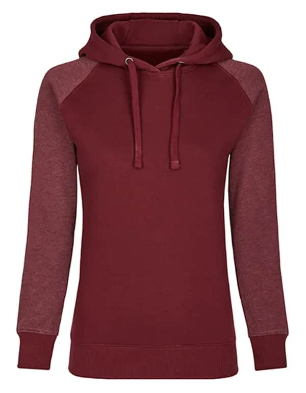 my mate - Ladies´ No Pocket Hoody - Burgundy/Heather Burgundy