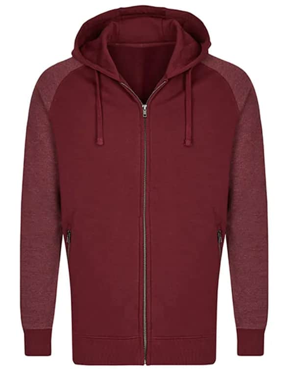 my mate - Men´s Zip Hoody - Burgundy/Heather Burgundy
