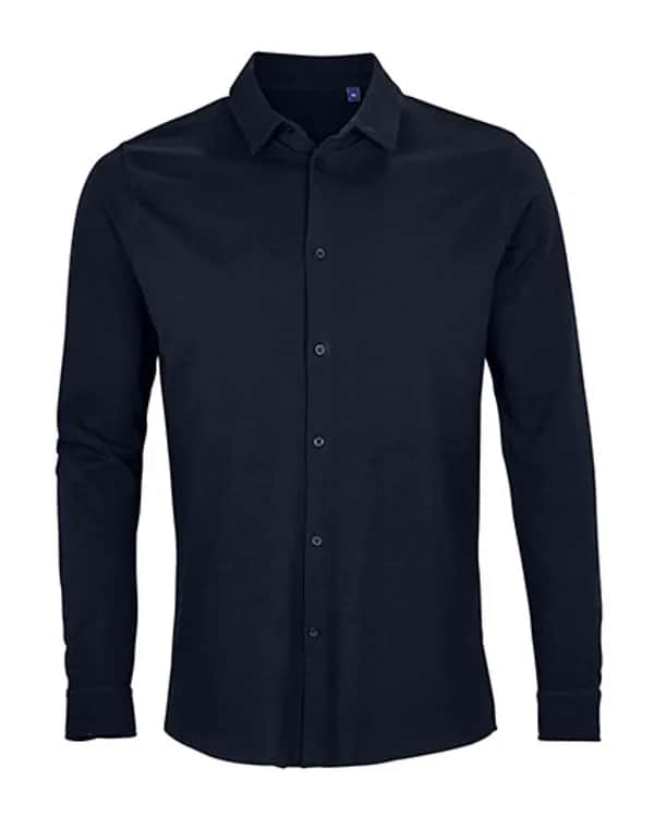 Men´s Cotton Pique Shirt Basile - Night
