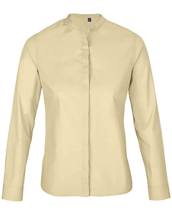 Women´s Mao Collar Shirt Bart - Beige
