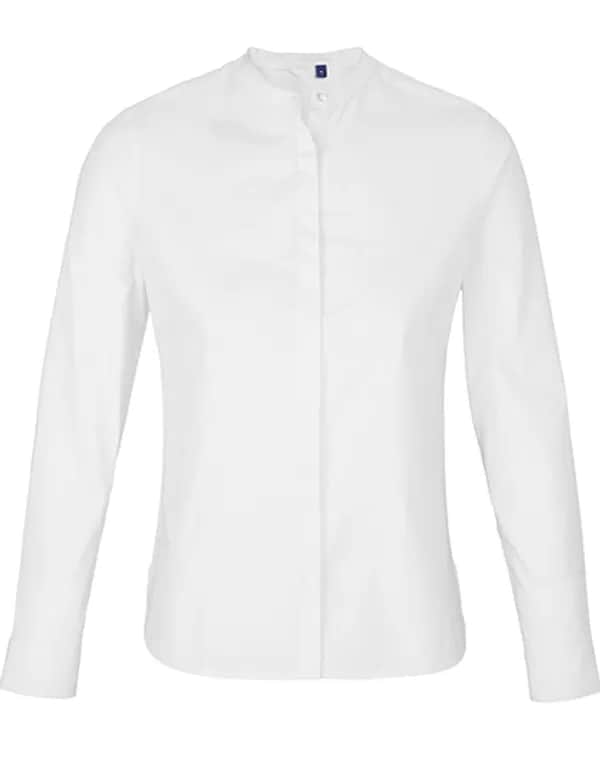 Women´s Mao Collar Shirt Bart - Optic White