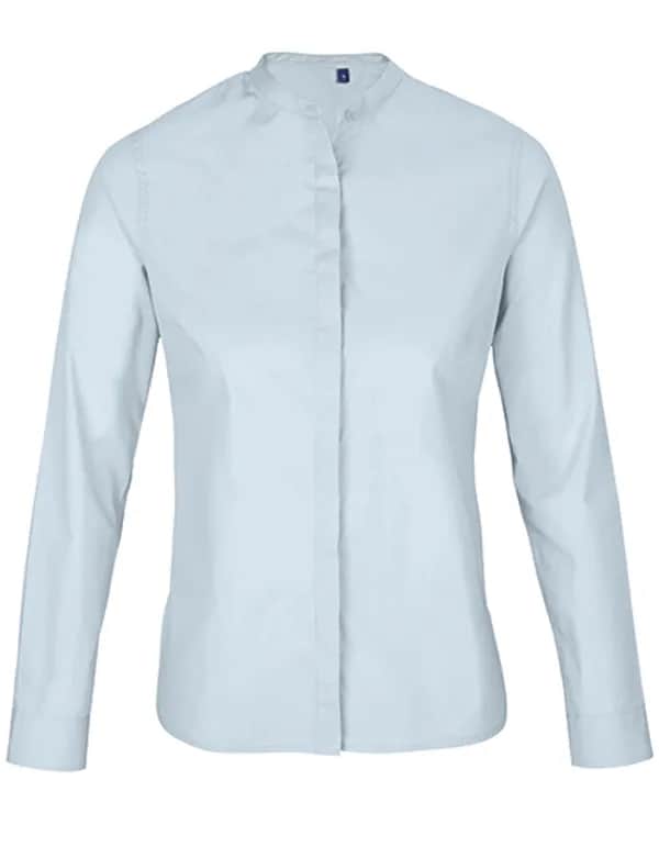 Women´s Mao Collar Shirt Bart - Soft Blue