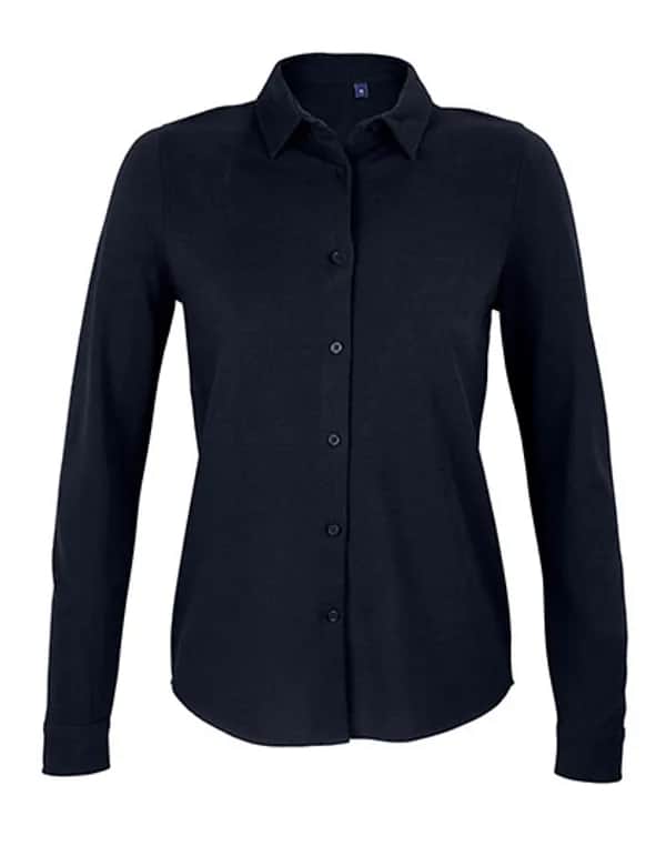 Women´s Cotton Pique Shirt Basile - Night