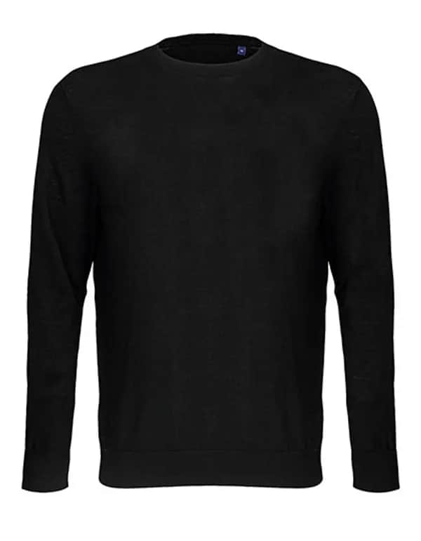 Men´s Round-Neck Sweater Stuart - Deep Black
