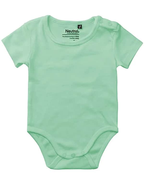 Babies Short Sleeve Bodystocking - Dusty Mint