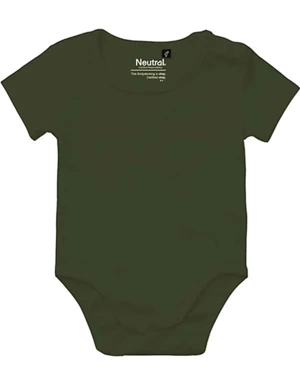 Babies Short Sleeve Bodystocking - Military
