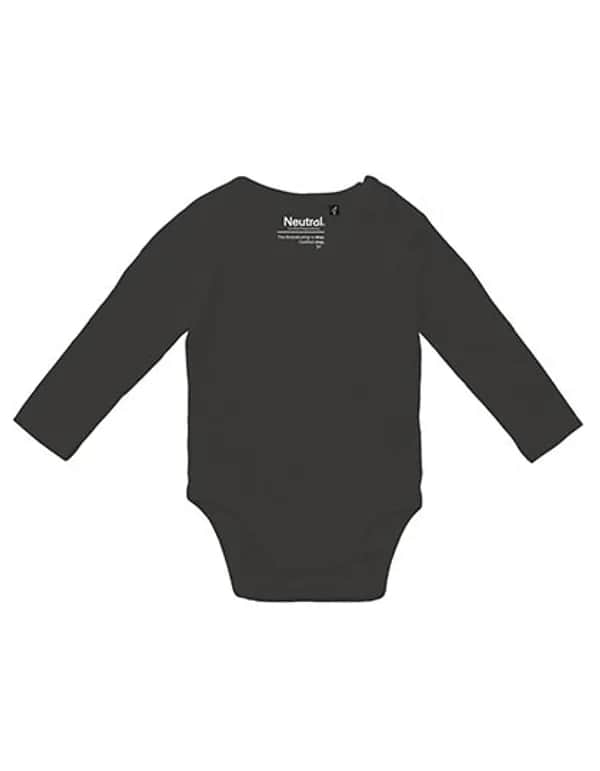 Babies Long Sleeve Bodystocking - Charcoal