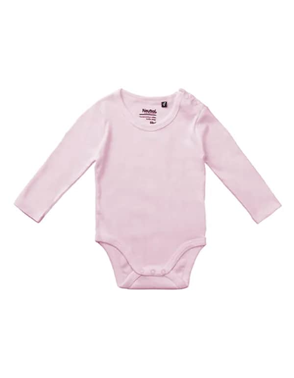 Babies Long Sleeve Bodystocking - Light Pink