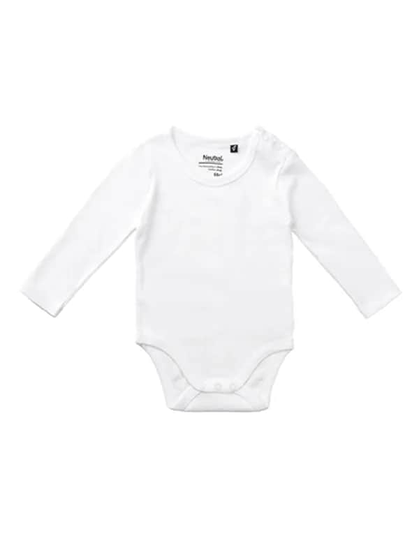 Babies Long Sleeve Bodystocking - White