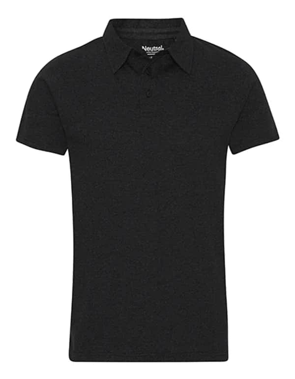 Recycled Cotton Polo - Black Melange