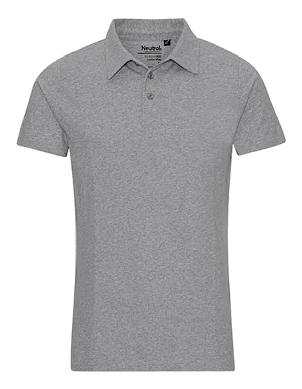 Recycled Cotton Polo - Grey Melange