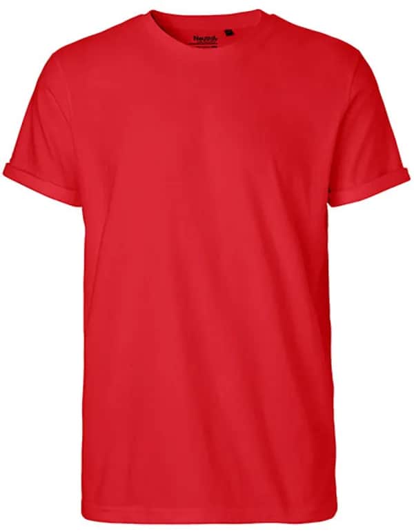 Men´s Roll Up Sleeve T-Shirt - Red