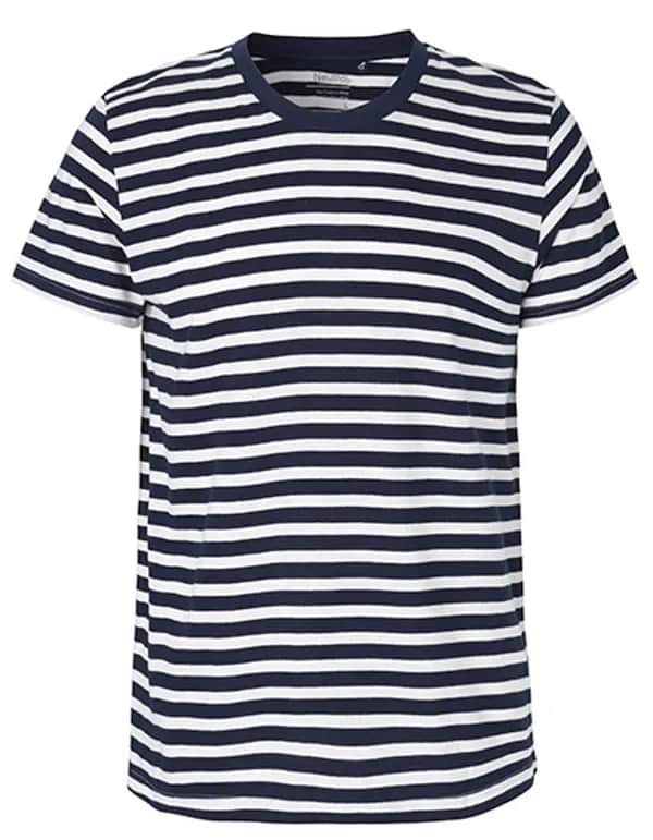 Men´s Fit T-Shirt - White - Navy (Striped)