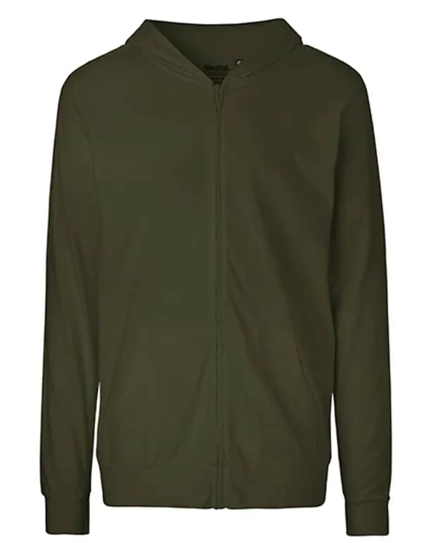 Unisex Jersey Hoodie With Zip - Military