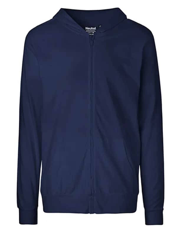 Unisex Jersey Hoodie With Zip - Navy