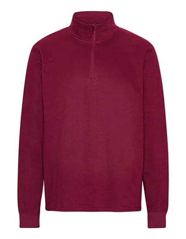 Unisex Quarter Zip Sweatshirt - Bordeaux