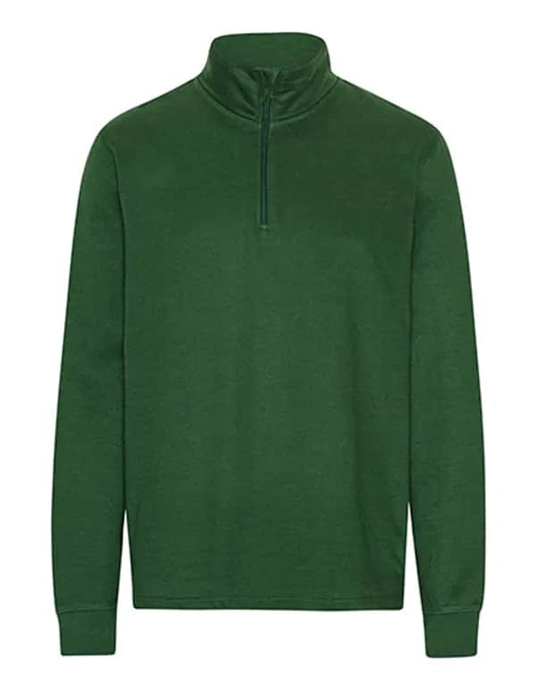 Unisex Quarter Zip Sweatshirt - Bottle Green