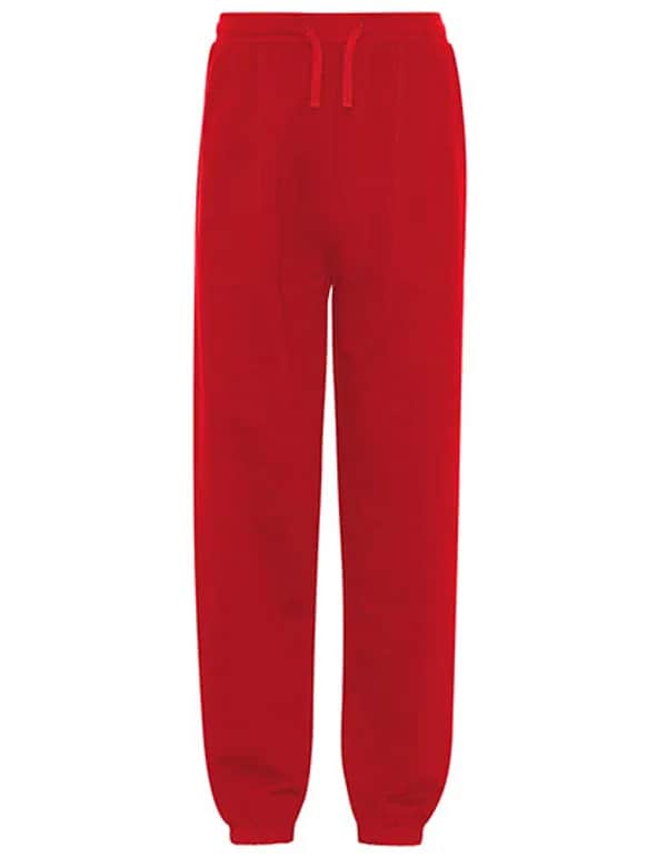 Unisex Sweatpants With Elastic Cuff - Red