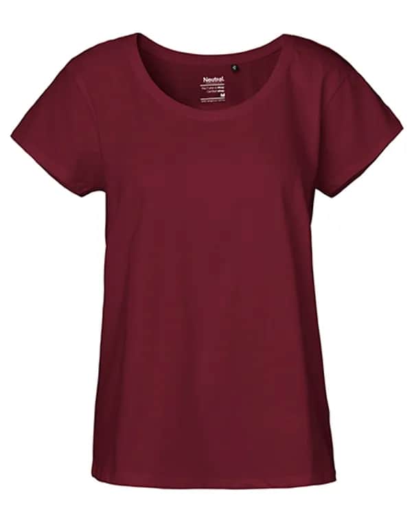 Ladies´ Loose Fit T-Shirt - Bordeaux