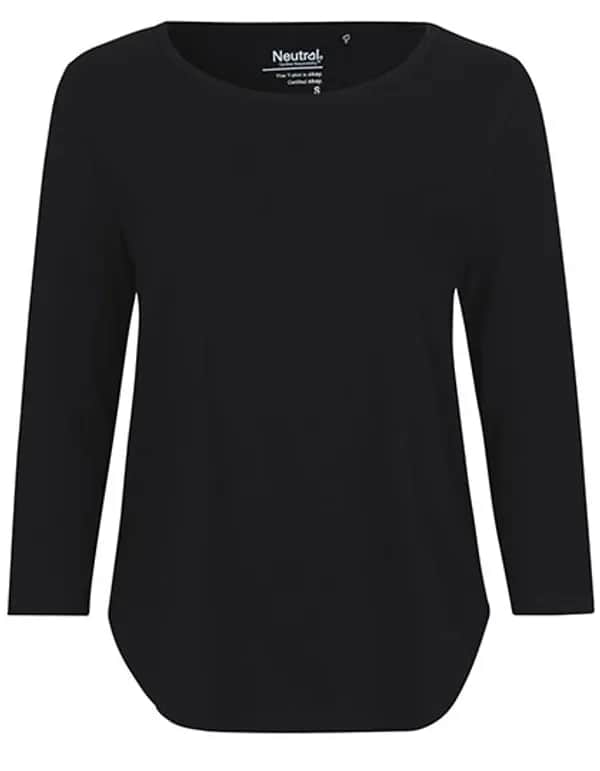 Ladies´ Three Quarter Sleeve T-Shirt - Black