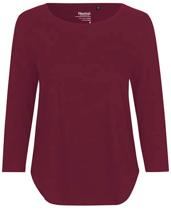 Ladies´ Three Quarter Sleeve T-Shirt - Bordeaux