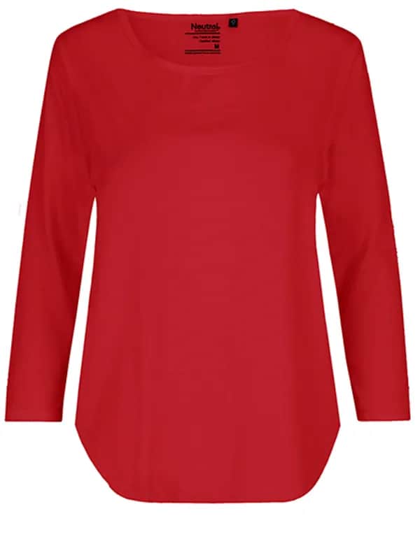 Ladies´ Three Quarter Sleeve T-Shirt - Red
