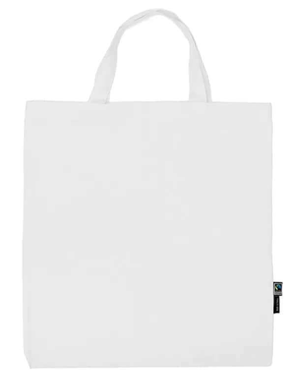 Shopping Bag Short Handles - White