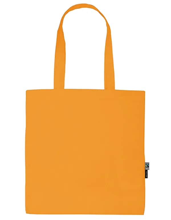 Shopping Bag With Long Handles - Okay Orange