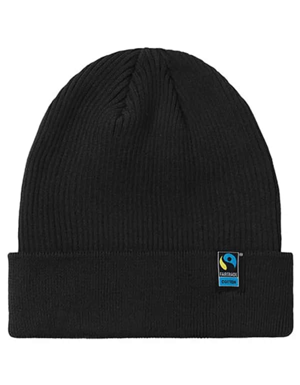 Mixed Knit Beanie - Black