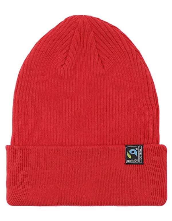 Mixed Knit Beanie - Red