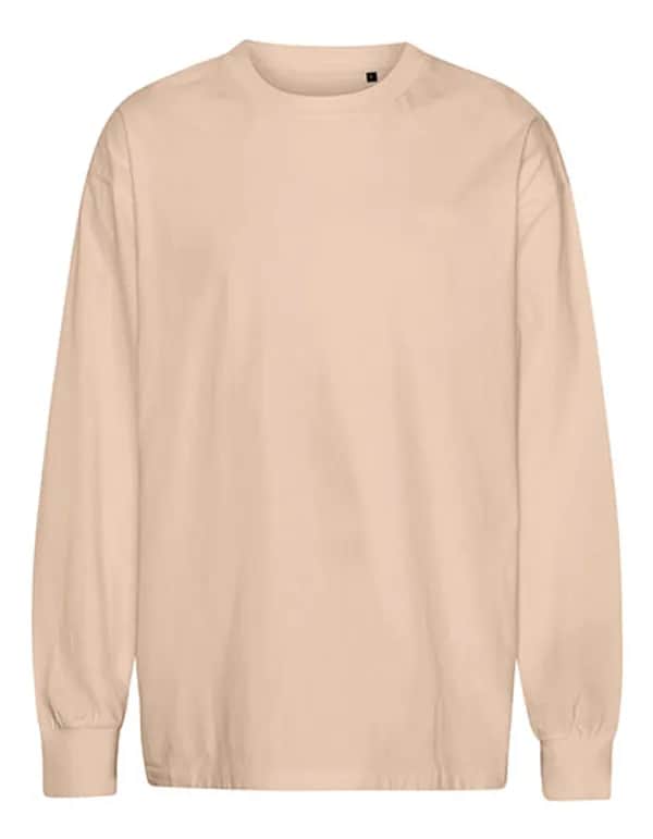 Tiger Cotton Oversized LS T|Shirt - Sand