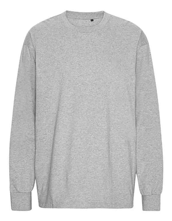 Tiger Cotton Oversized LS T|Shirt - Sport Grey
