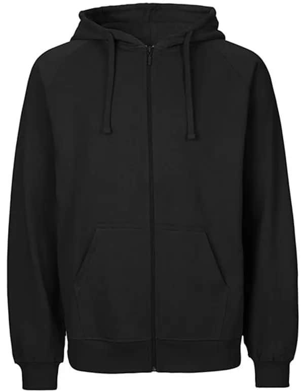 Unisex Tiger Cotton Hoodie With Zipper - Black