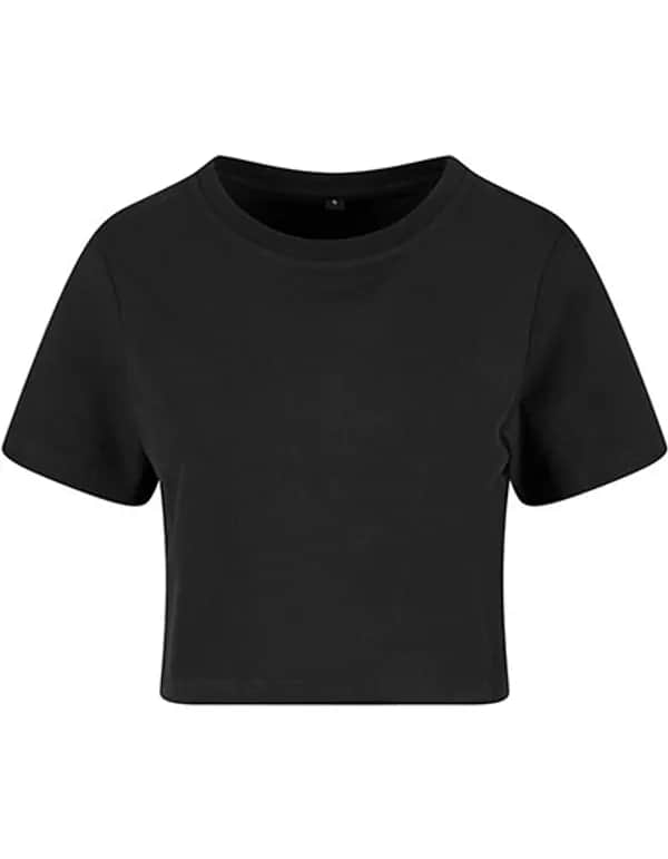 Ladies Cropped Tee - Black