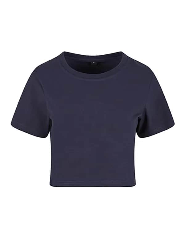 Ladies Cropped Tee - Navy