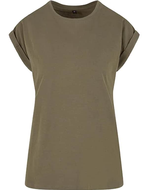 Ladies Extended Shoulder Tee - Olive