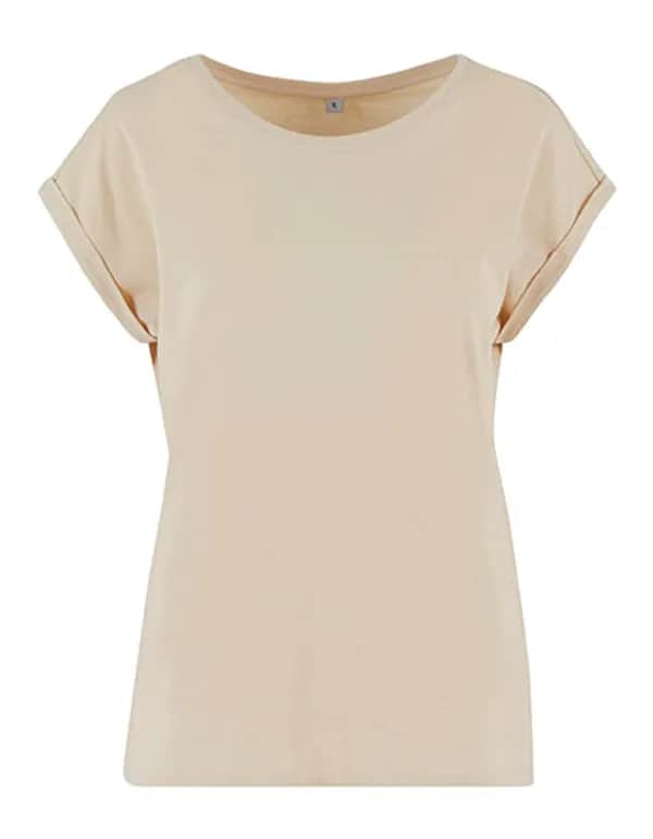 Ladies Extended Shoulder Tee - Sand