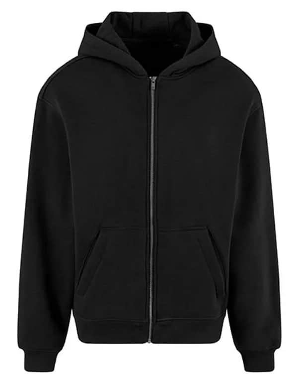 Oversized Zip Hoody - Black