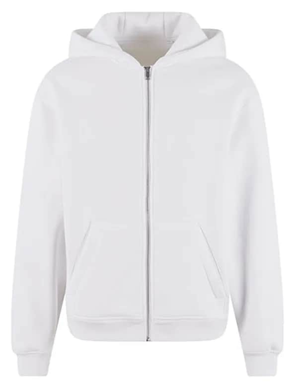 Oversized Zip Hoody - White