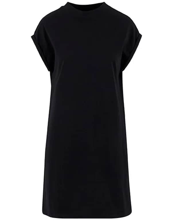 Ladies Extended Shoulder Dress - Black