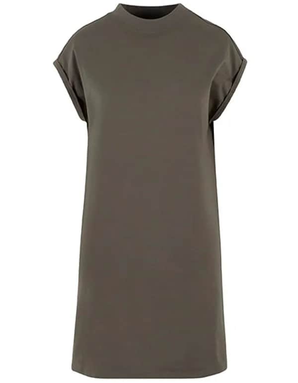 Ladies Extended Shoulder Dress - Olive