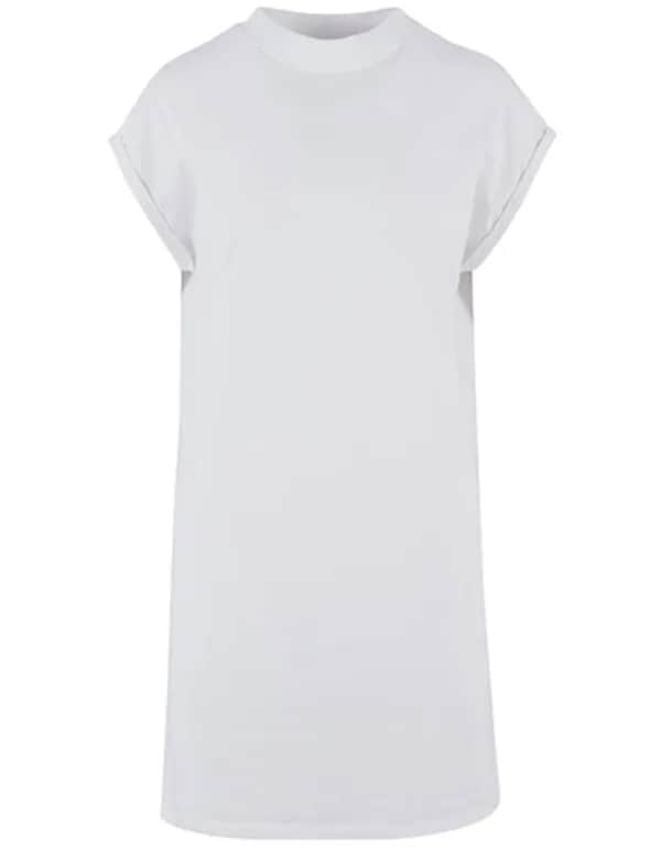Ladies Extended Shoulder Dress - White