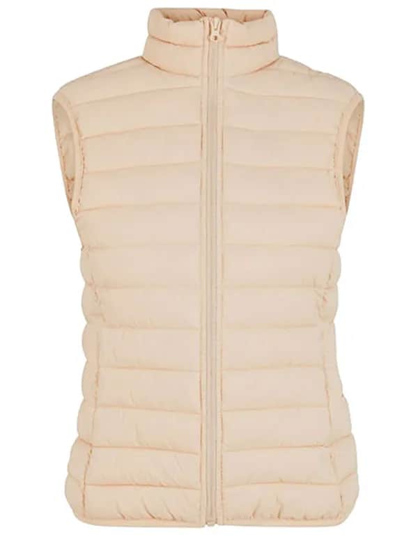 Ladies Light Puffer Vest - Sand