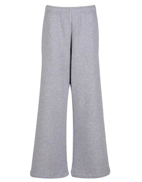 Ladies Wideleg Sweatpants - Heather Grey