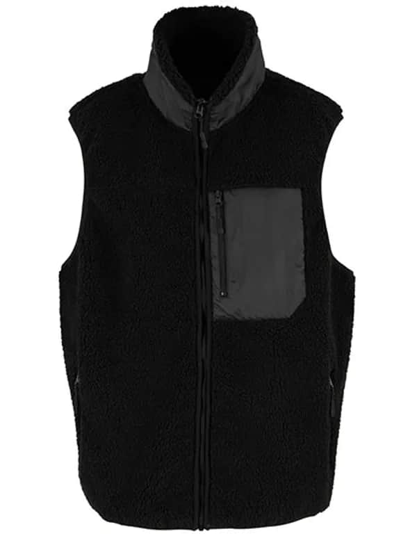 Bonded Sherpa Vest - Black