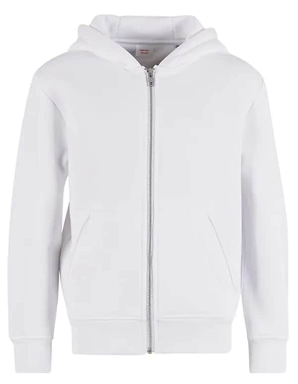Kids Oversized Zip Hoody - White