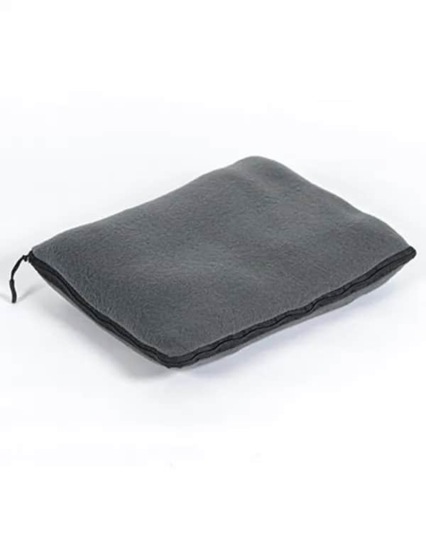 Mikrofleece-Decken-Kissen-Set Recycled - Grey