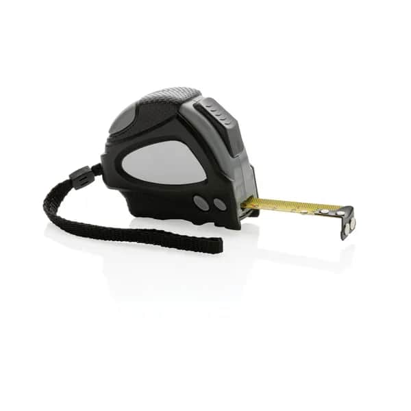 Auto-Stop-Maßband aus recyceltem Kunststoff, 3m/16mm - schwarz